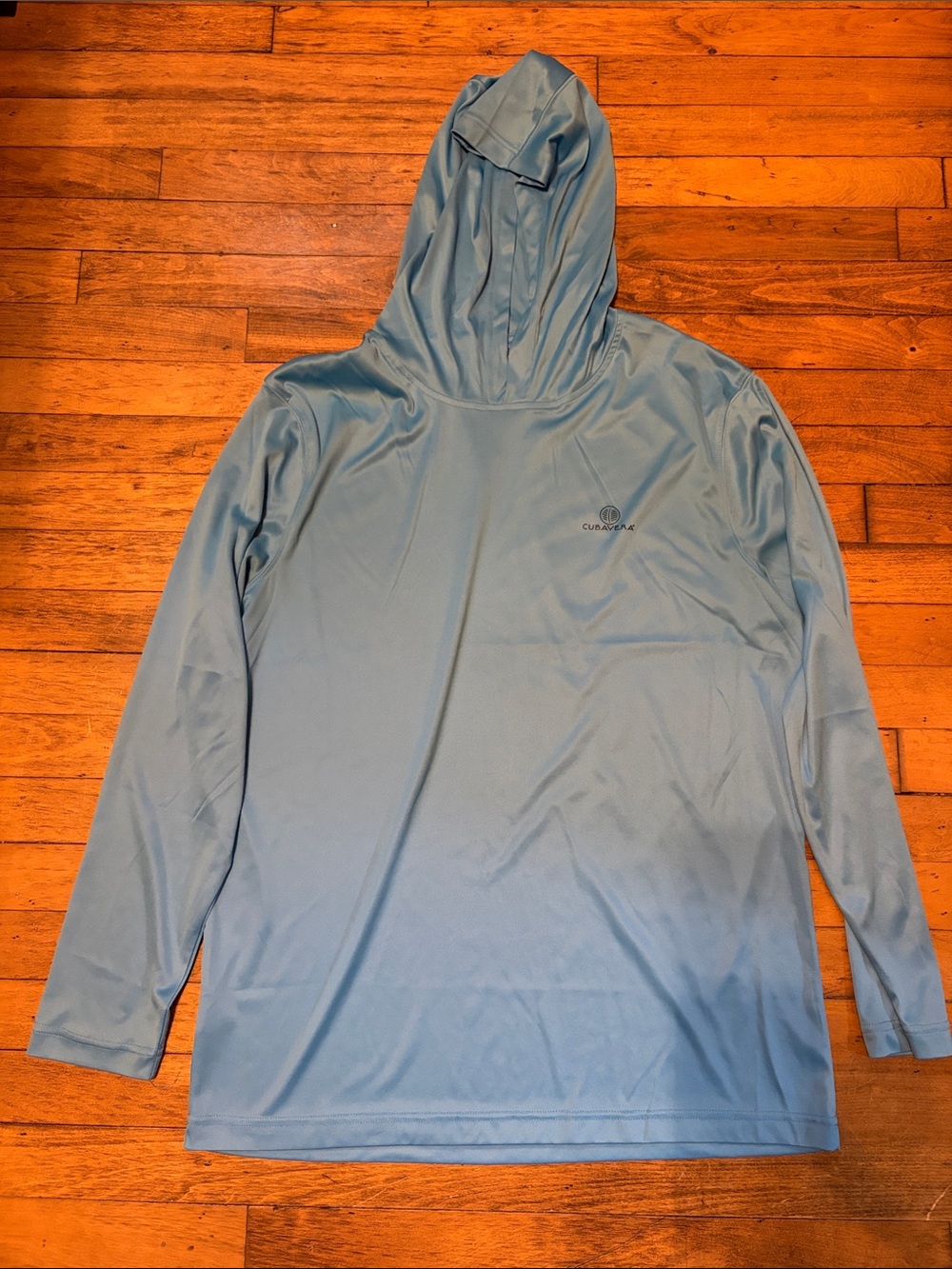 Cubavera Light Blue Hooded Sun Shirt